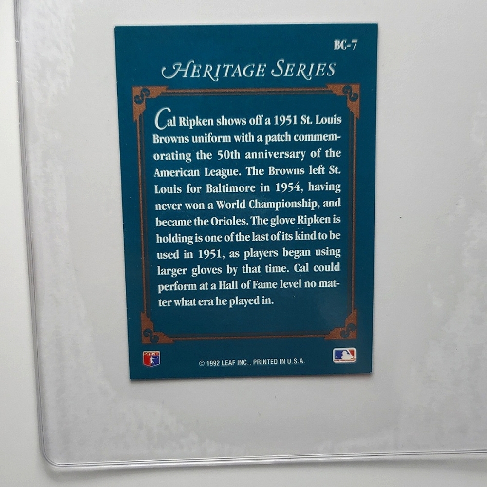 MLB Cal Ripken, Jr. Card - Picture 2 of 4